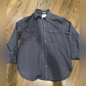 Abercrombie Soft Black Button-Up Shirt size Medium